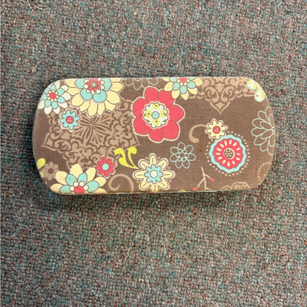 Thirty-One Floral Clutch - Brown and Multicolor